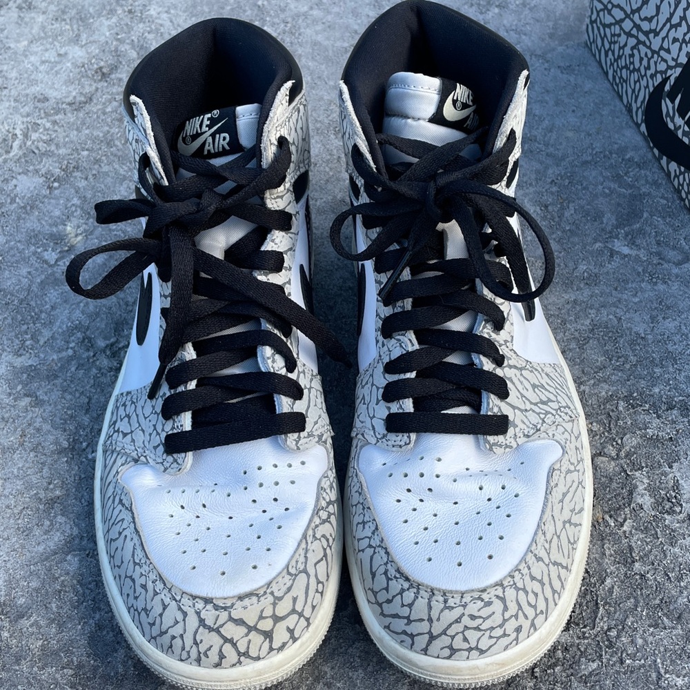 Nike Air Jordan 1 Retro High OG Men’s size 8.5 in White Cement - Picture 4 of 13